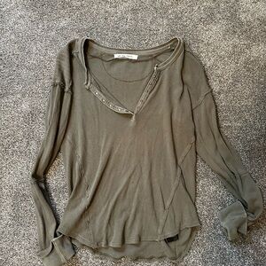 Free People green Long Sleeve Top